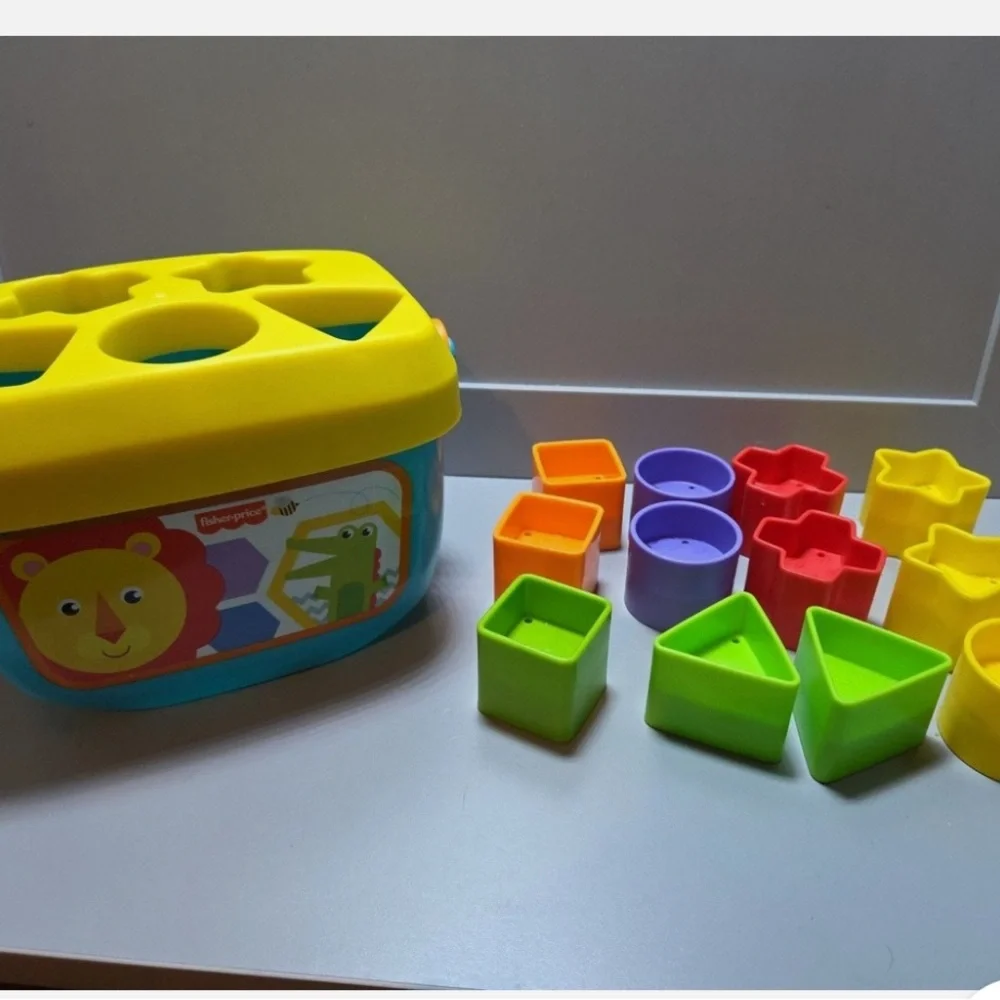 Fisher Price Baby’S First Blocks Shapes Sorting With Storage Bucket